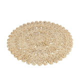 Ambiance de table avec le set de table rond Fleur J-Line en jute