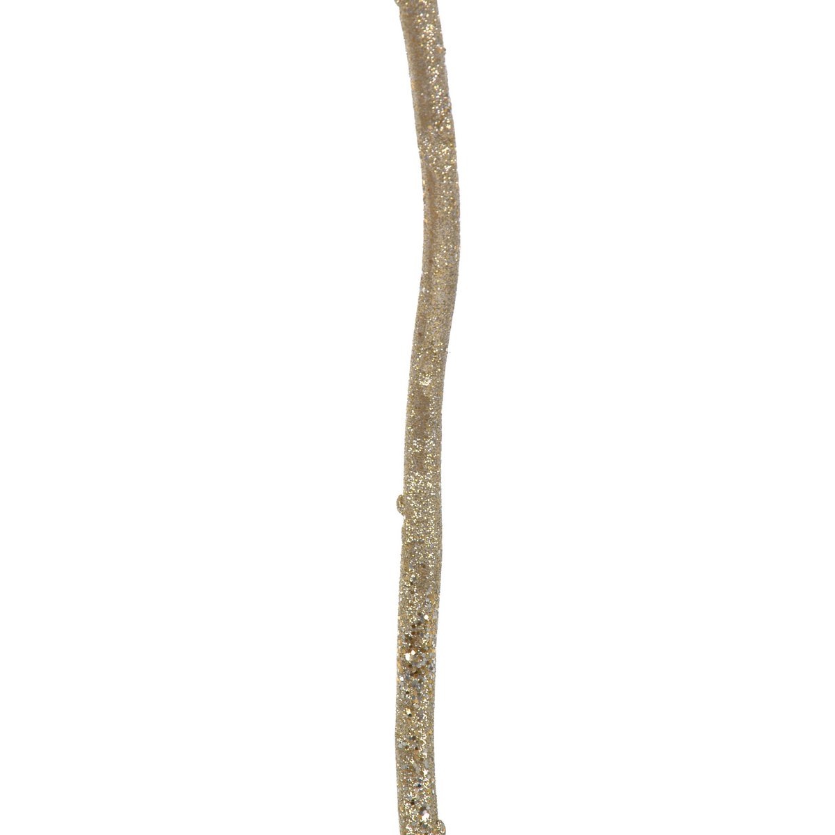 Branche décorative J-Line Single Glitter en plastique champagne avec finition glitter, idéale pour une décoration intérieure élégante.