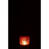 Lanterne J-Line Flowers sur une table, ambiance chaleureuse