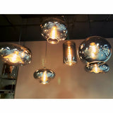 Ava Suspension Verre Fumé 7 Lumières