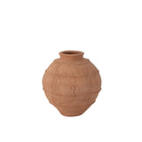 Vase Kaia Rond en Terre Cuite - Céramique marron avec texture élégante