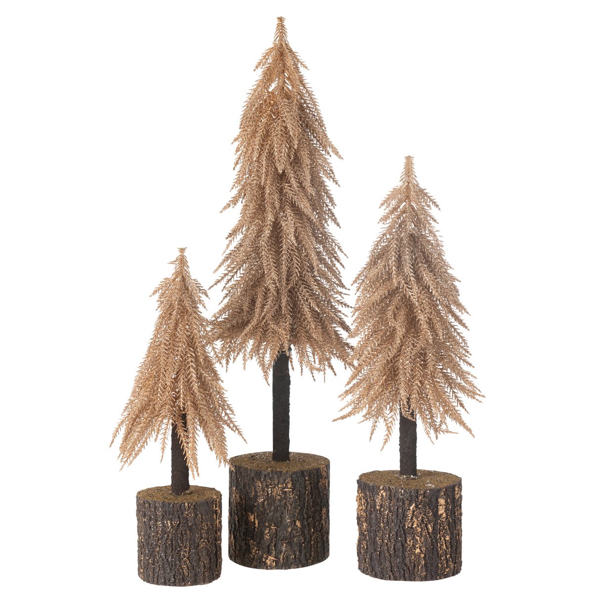 Détail du sapin de Noël J-Line en cuivre - texture et finition