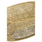 Vue latérale de la table basse ovale J-Line