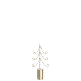 Arbre de Noël J-Line en métal doré dans un salon moderne