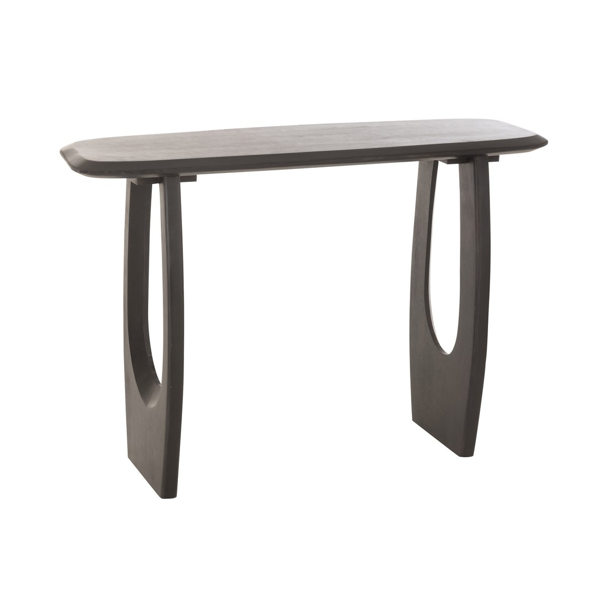 Console J-Line Mark en bois noir, vue de face