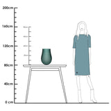 Vase en verre vert satin Kotto Ø23,5 cm