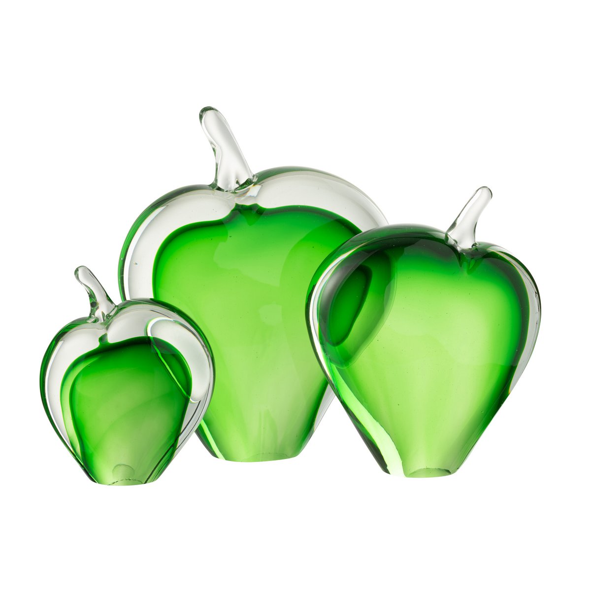 Détails du presse-papier J-Line Malum, verre transparent et vert