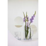 Vase moderne de style constructiviste, design haut de gamme, verre clair FUSIO 25