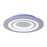 Plafond LED "Mirel" Ø 50 cm, 6 cm de haut, métal et plastique en blancs, LED intégrés, 2400 lm, dimmable, fonction CCT 3000-6500 K, changement de couleur RVB