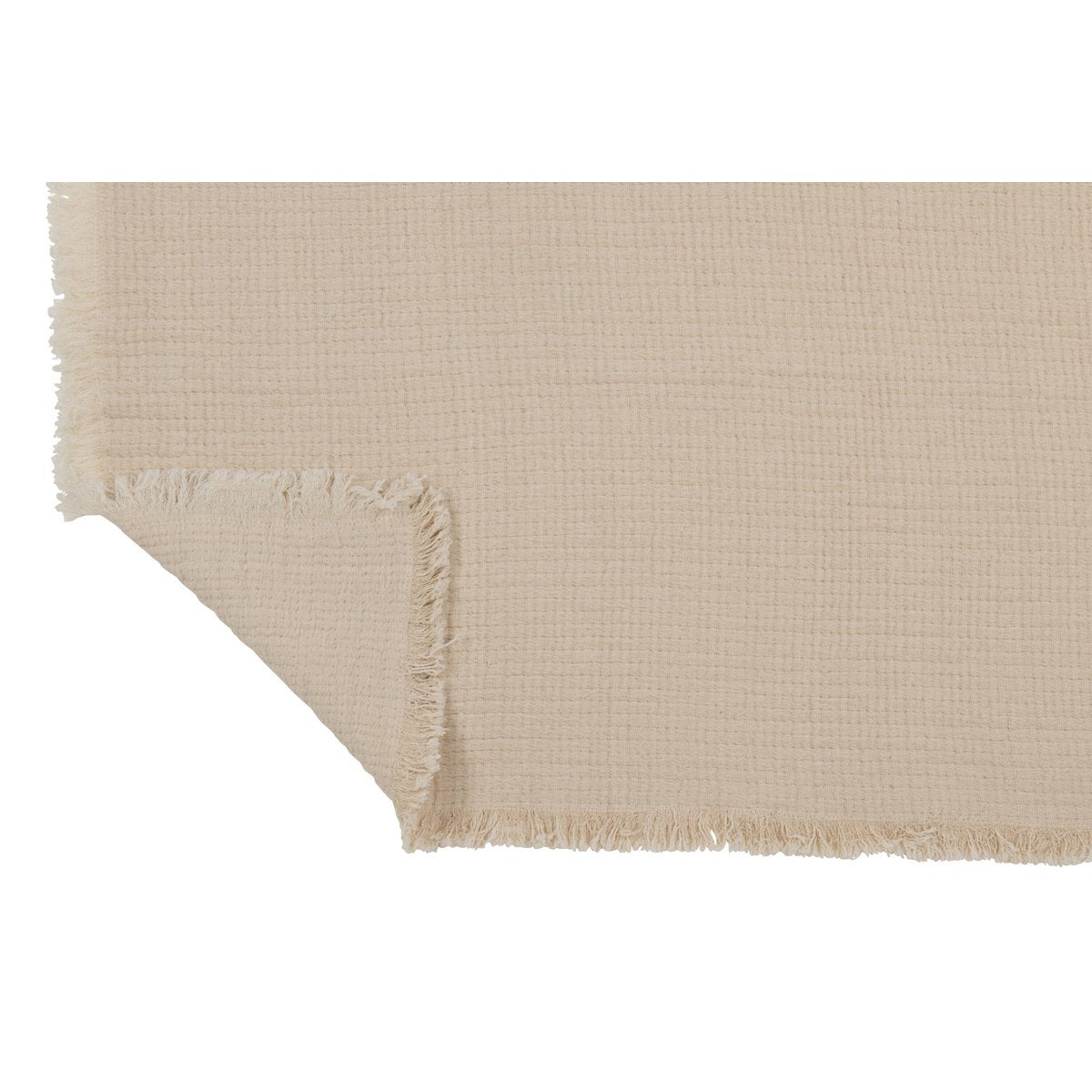 Détail des franges du plaid J-Line - vue 3