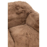 Canapé Cutie J-Line en polyester taupe, décoré avec des coussins