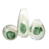 Vase Livy J-Line en verre multicolore, vue de face