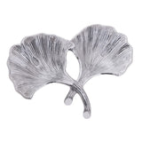 Coquille décorative en aluminium ginkgo 2 feuille d'or ou de coquille de feuille en argent