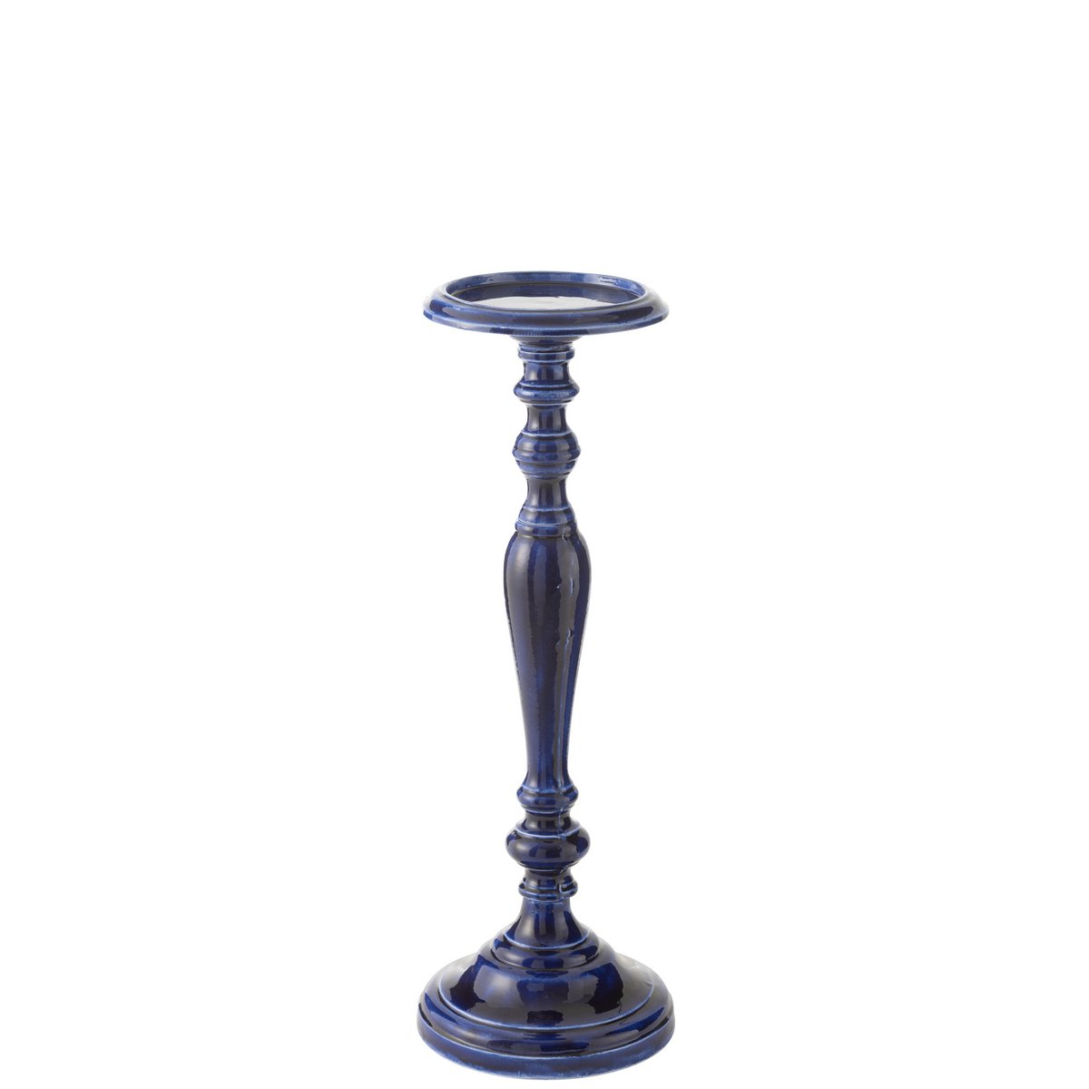 Bougeoir J-Line Kag en aluminium bleu, design moderne et élégant.