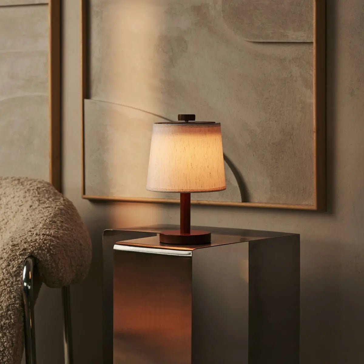 Lampe rechargeable en bois marron marron Rover