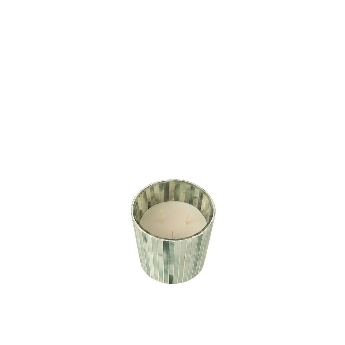 Bougie parfumée J-Line Noa - Seaside Bliss en verre bleu clair