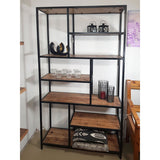 Étagère Stand Étagère bibliothèque 100 x 193 x 36 cm Liverpool structure en métal noir mat