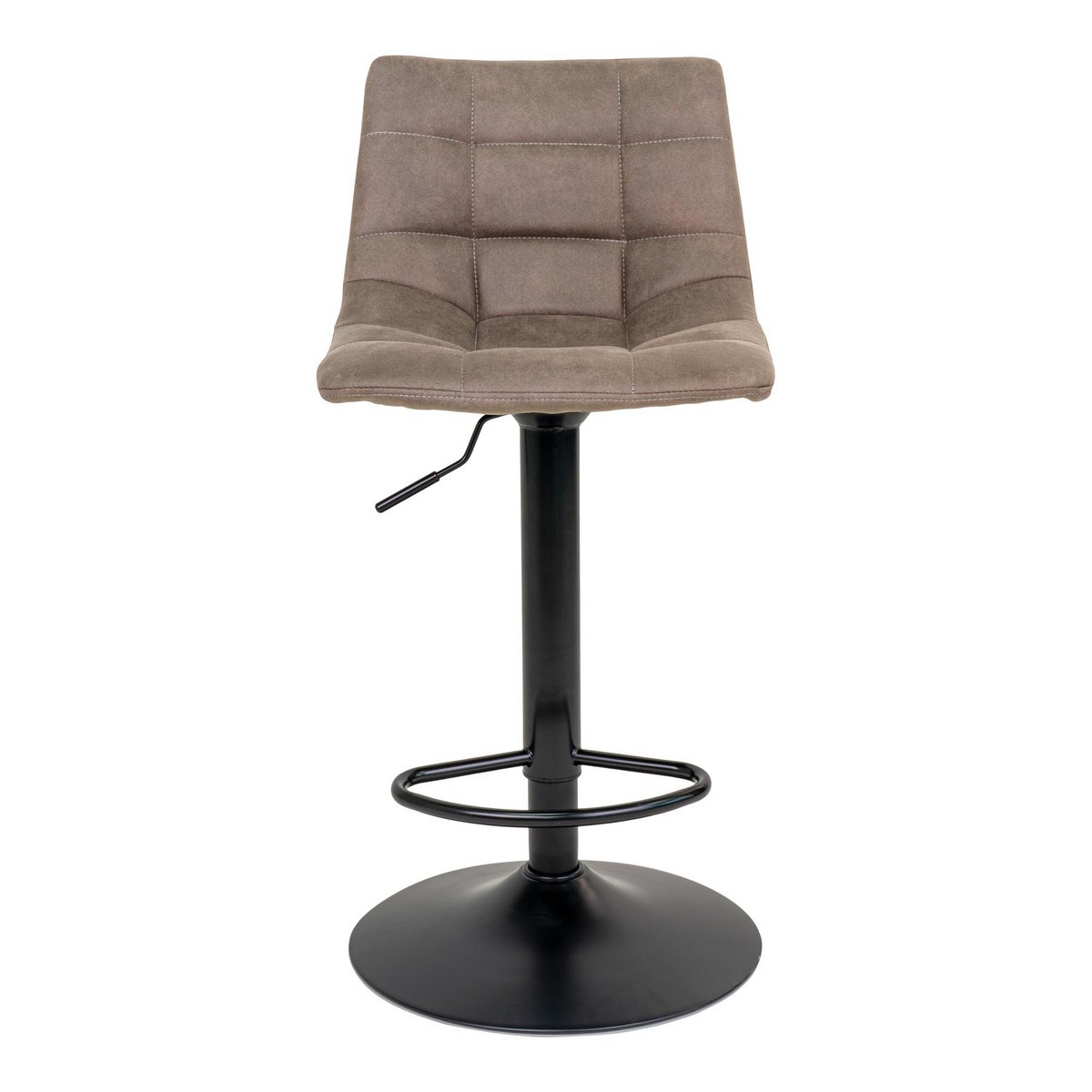 Chaise de bar Middelfart avec base en acier noir, vue latérale