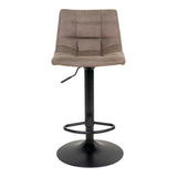 Chaise de bar Middelfart avec base en acier noir, vue latérale