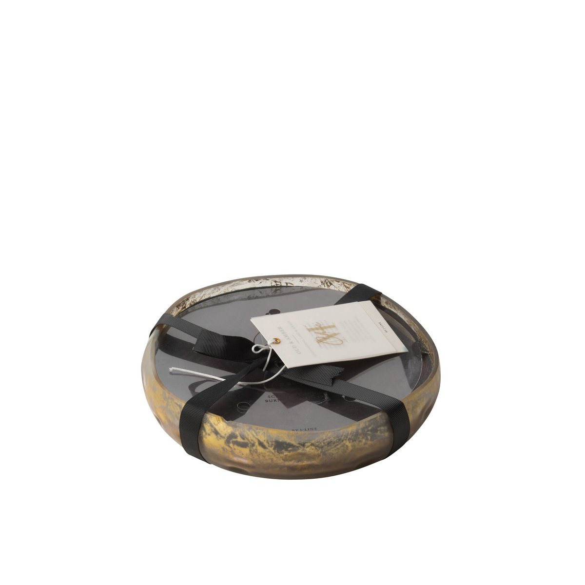 Vue de la bougie J-Line M-Chic, dimensions 19 cm x 19 cm x 4.5 cm.