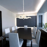 LED Crown "Ludwig" blanc Ø 66 cm, avec des LED fermement installées, métal en blanc