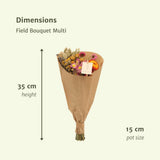 Bouquet de champ 12x Multi - Bouquet sec - 35 cm - Ø15
