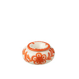 Détail du cendrier Grenade J-Line en céramique, couleur orange éclatante