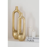 Vase J-Line Hollow Inside - aluminium - or - L