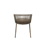 Chaise Toa en métal et corde marron, angle latéral