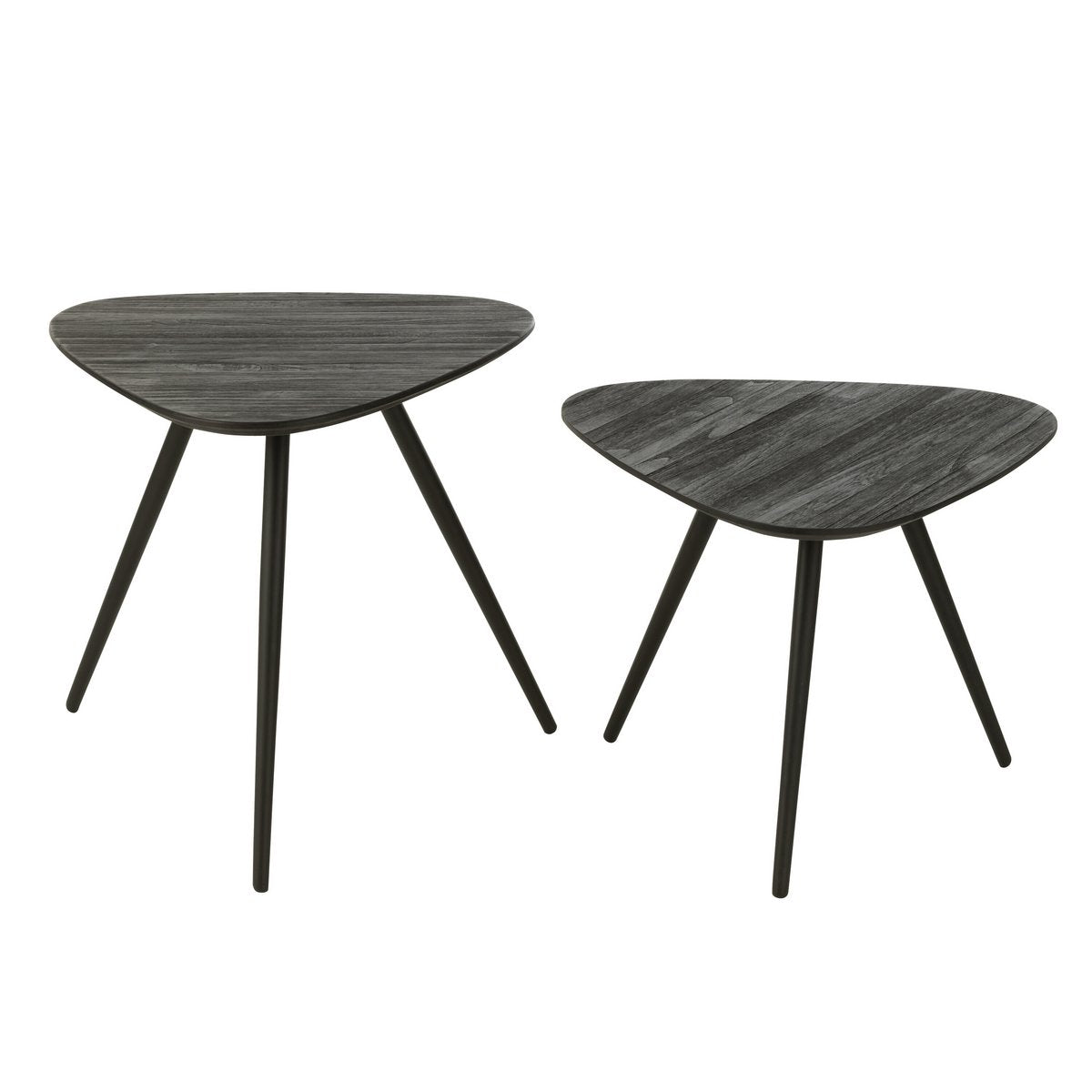 Table J-Line Triangle en bois noir, vue de face