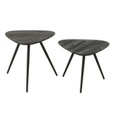 Table J-Line Triangle en bois noir, vue de face