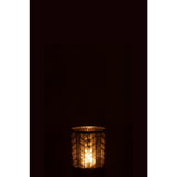 Lanterne J-Line Herringbone sur une table moderne