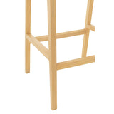 Chaise de bar J-Line Emma en bois naturel dans un intérieur moderne