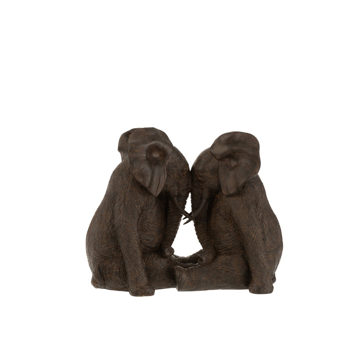 Figure Couple Élément en polyresin marron foncé, vue latérale