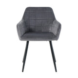 Fauteuils, lot de 2 avec revêtement en velours