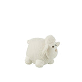 J-Door Stop Moutons en polyester blanc, vue de face avec détails