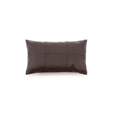 La Housse de Coussin en Cuir à Six Panneaux - Choco - 30x50