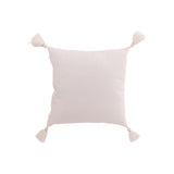 Coussin Flocon de neige J-Line en coton blanc/beige avec pompons