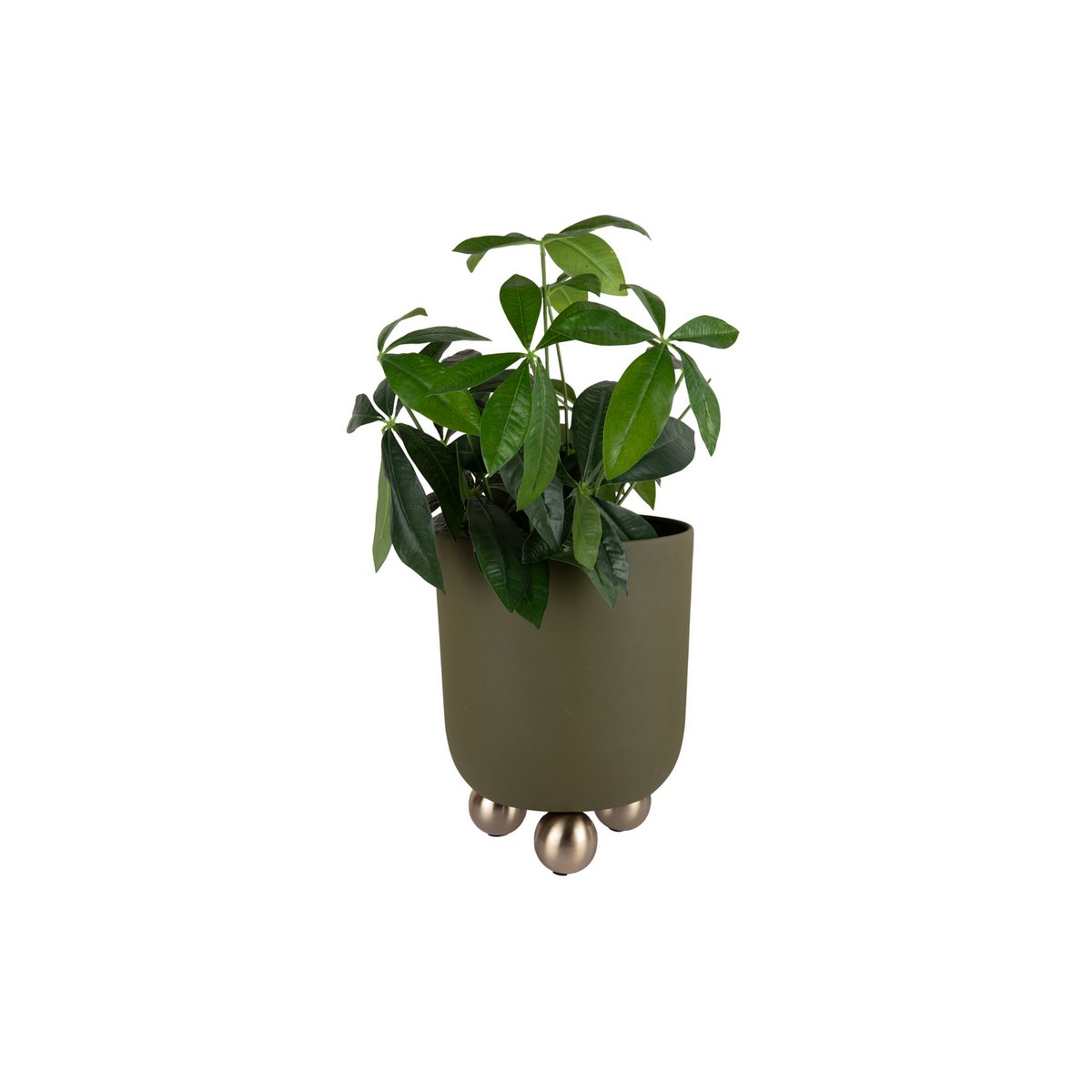 Vue rapprochée du Cache-Pot Estilo Grand montrant sa texture métallique