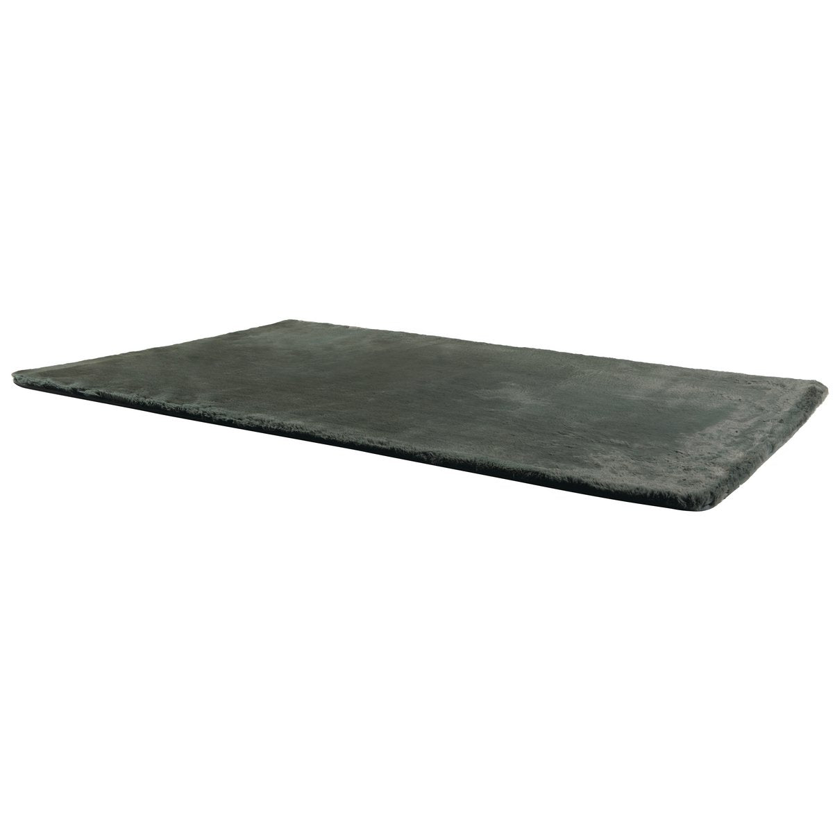 Tapis Eddy Thym 200 x 290 en polyester effet fausse fourrure, coloris vert