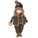 Figurine J-Line Boy + Heart en polyrésine multicolore, design moderne.