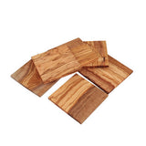 Dessous de verre carré en bois d'olivier - lot de 6