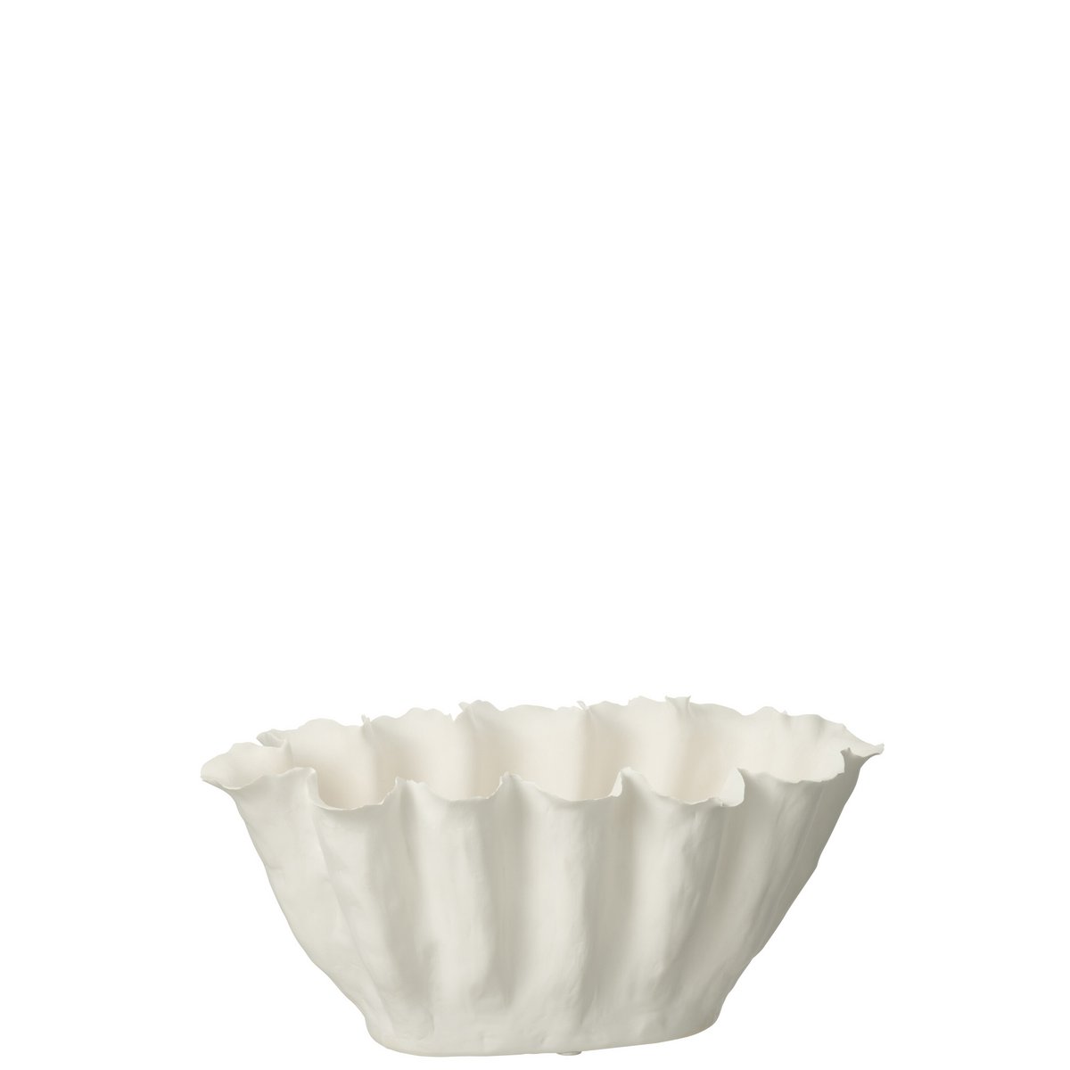 Vase Calyx J-Line en céramique blanche, design moderne et élégant