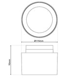 Endroit LED D: 11,5 cm "Trimes" blancs