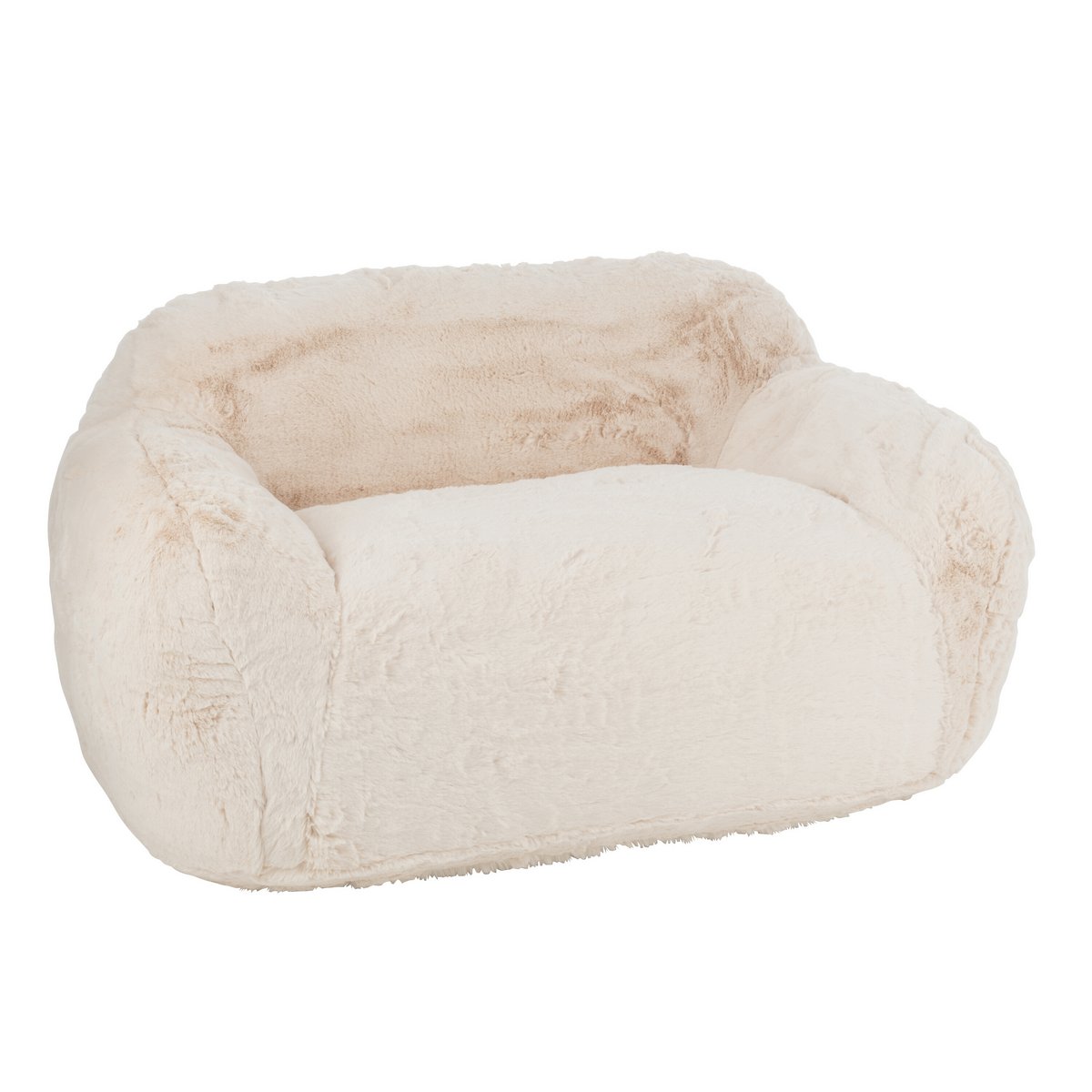 Canapé Cutie J-Line en polyester crème, vue de face