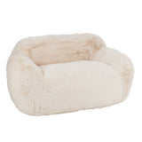 Canapé Cutie J-Line en polyester crème, vue de face