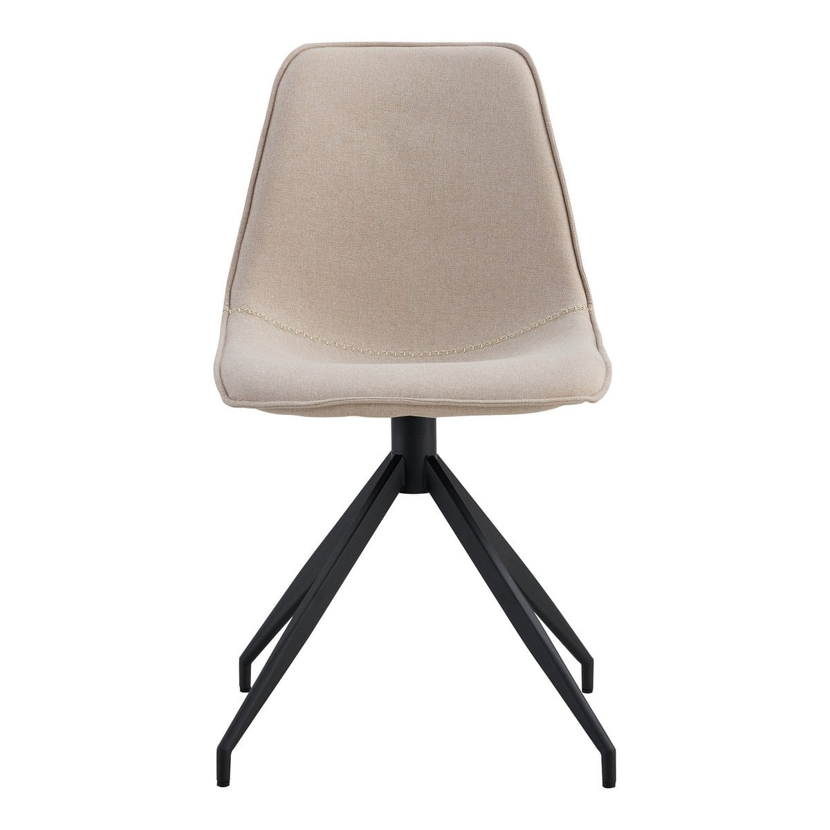Base pivotante en métal noir de la chaise Monaco