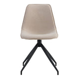Base pivotante en métal noir de la chaise Monaco
