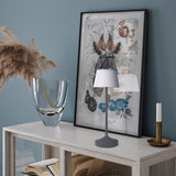 LED "Emmi" pour l'extérieur et à l'intérieur, lampe de table en métal et en plastique, avec des LED fermement construites, lampe à table à LED pour le balcon, la terrasse, le jardin, le salon, le jardin d'hiver, environ.