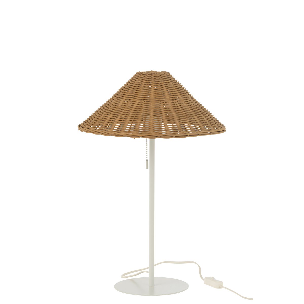 Lampe de table J-Line en métal et rotin - vue avant